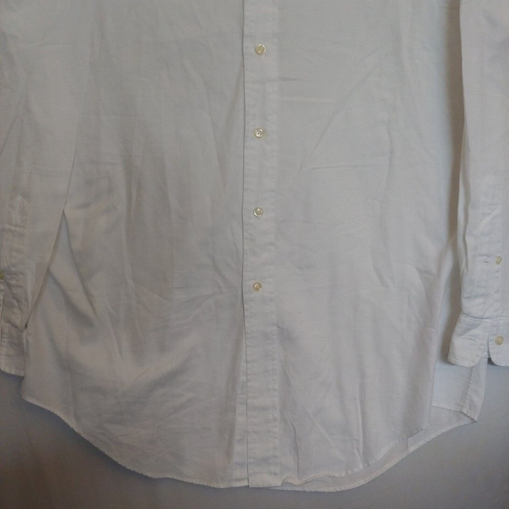 Lauren Ralph Lauren blue label white Yardmouth button shirt size 151/2 32/33 - Picture 4 of 12